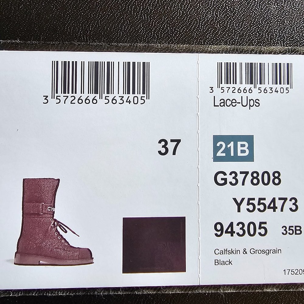 NEW Chanel lace up boots SZ 37 (hard to find + unworn) - Picture 11 of 11